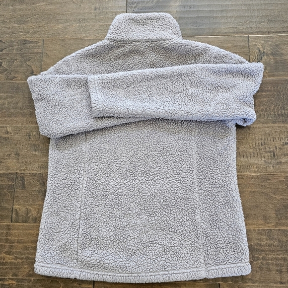 Patagonia Las Gatos 1/4 Zip Gray Sherpa Fleece Pullover sz small - Picture 10 of 12